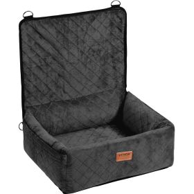 Dog Car Seat, Dog Booster Seat for Car with A Storage Pocket, Clip-On Safety Leash, Sponge and PP Cotton Filling