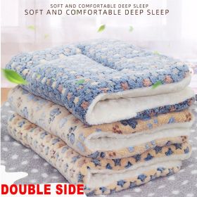 Reusable Bed Pet Cat Bed Dog Bed Thickened Pet Soft Fleece Pad Blanket Bed Mat Cushion Home Portable Washable Rug Keep Warm (Color: 93S, size: SIZE L)