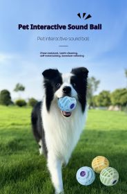 Pet Interactive Sound Ball,The Mellow Dog Cat Pet Voice Ball,Interactive Pet Squeaky Toys (Color: green)