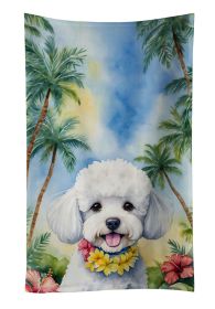 Bichon Frise Luau Kitchen Towel Dish Cloths Guest Hand Towel Decorative Bathroom Towel for Face,Tea, Dishcloth, Kitchen and Bath (Default: Default)